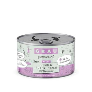 GRAU Adult Graanvrij 6 x 200 g - Kip & kalkoenhart