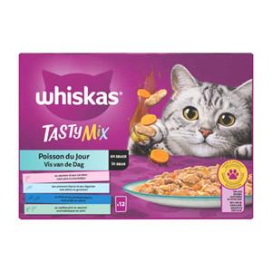 1 Vis van de Dag in saus maaltijdzakjes multipack 12x85g dierensnack - Whiskas