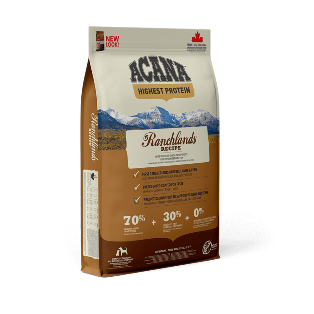Acana Highest Protein Ranchlands hondenvoer 2 x 11,4 kg