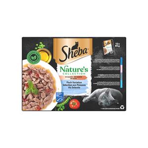 Vis Variatie Tonijn Zalm Kabeljauw Diepzeevis 96x85 g Sheba Nature's Collection