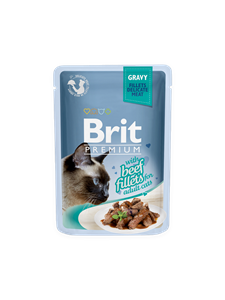 Brit Premium Gravy w/ Beef Fillets for Adult Katten 85g