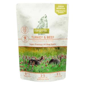 isegrim Roots Puppy en Junior MOUNTAIN Kalkoen & Rund, 410 g, Aantal: 7 x 410 g