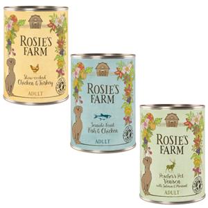 Voordeelpakket Rosie's Farm Adult 24 x 400 g Hondenvoer - No. 2 Mix (Kip, Wild, Vis)