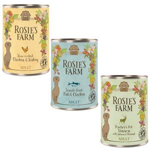 Rosie's Farm Voordeelpakket  Adult 24 x 400 g Hondenvoer - No. 2 Mix (Kip, Wild, Vis)