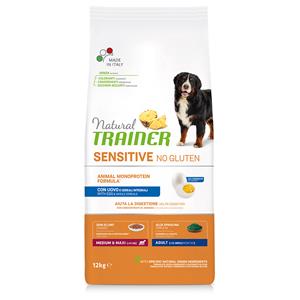 Dubbelpak: 2x12kg Trainer Natural Sensitive Adult Medium/Maxi met ei hondenvoer droog
