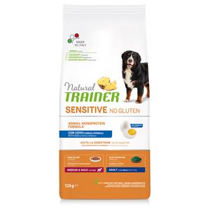 Dubbelpak: 2x12kg Trainer Natural Sensitive Adult Medium/Maxi met ei hondenvoer droog