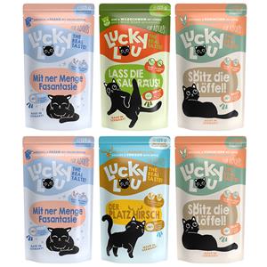 6x 125g Lucky Lou Adult Mix Natte Kattenvoer
