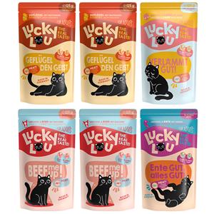 6x 125g Lucky Lou Adult Tasty Mix kattenvoer nat
