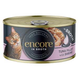16x 70g Encore Blik Tonijn en garnalen Kattenvoer Nat