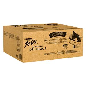 80x80g Smaakvariaties van het land Felix Naturally Delicious Kattenvoer