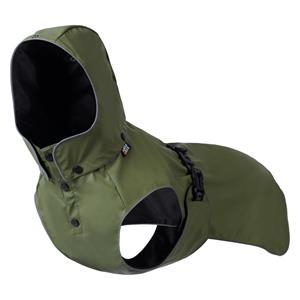 Rukka Pets Rukka Streamy Eco Regenjas, olijf - ca. 35 cm Ruglengte