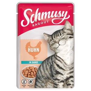 Schmusy Ragout in Saus Kattenvoer 22 x 100 g - Kip