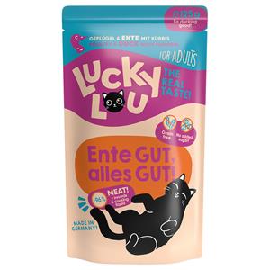 16x 125g Lucky Lou Adult Gevogelte & Eend nat kattenvoer