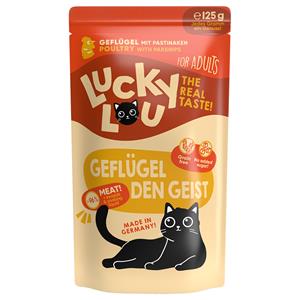 48x 125g Lucky Lou Adult Gevogelte Kattenvoer nat