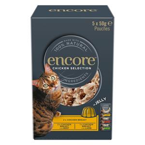 20x50g Kip Selectie Jelly Pouch Mix Encore Kattenvoer