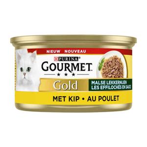 Gourmet Gold Malse Lekkernijen met kip natvoer kat (24x85 g) 1 tray (24 x 85 g)