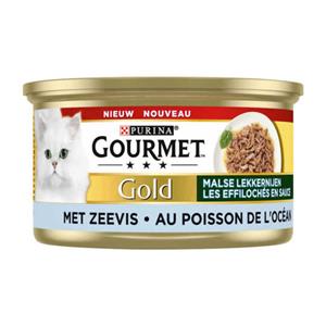 Gourmet Gold Malse Lekkernijen met zeevis natvoer kat (24x85 g) 1 tray (24 x 85 g)