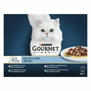 Purina Gourmet Perle Zee Duo natvoer kat (12x85 g) 8 x (12 x 85 g)