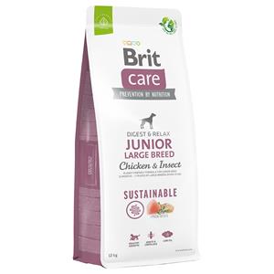 Dubbelpak: 2x12kg Brit Care Dog Sustainable Junior Large Breed Kip & Insecten Droog hondenvoer