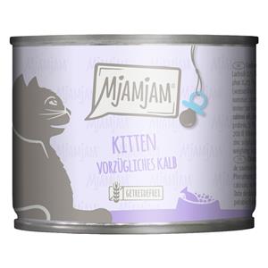 6x200g MjAMjAM Kitten voortreffelijk Kalf met zalmolie nat kattenvoer