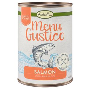 Lukullus Menu Gustico - Zalm met Wortel, Alfalfa en Spinazie - 6 x 400 g