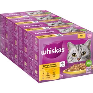 Whiskas Megapack  Senior Maaltijdzakjes 48 x 85 g - 7+ Gevogelte-selectie in gelei