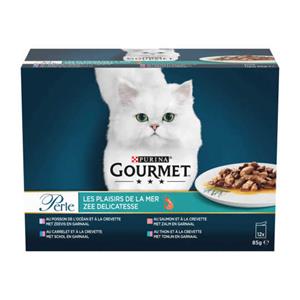 Purina Gourmet Perle Zee Delicatesse natvoer kat (12x85 g) 4 x (12 x 85 g)