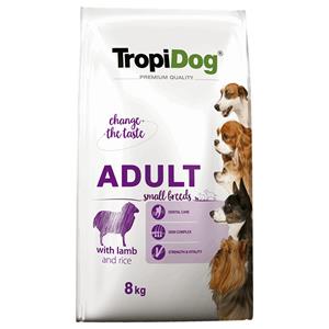 8kg Tropidog Premium Adult Small Lam & Rijst hondenvoer droog