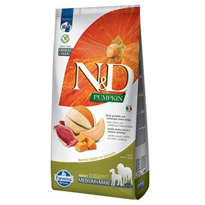 N&D Pumpkin hondenvoeding Eend medium/maxi 12 kg
