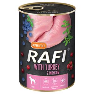 24x400g RAFI Adult met kalkoen, bosbes en veenbes hondenvoer nat