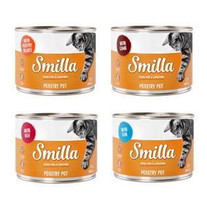 6x200g (4 Smaken) Smilla Gevogeltepannetje Kattenvoer