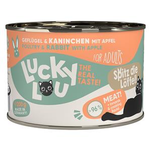 6x200g Lucky Lou Lifestage Adult Gevogelte & Konijn Nat kattenvoer