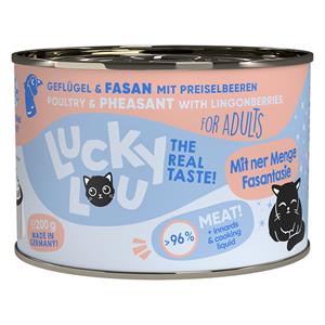 6x200g Lucky Lou Lifestage Adult Gevogelte & Fazant Natte Kattenvoer
