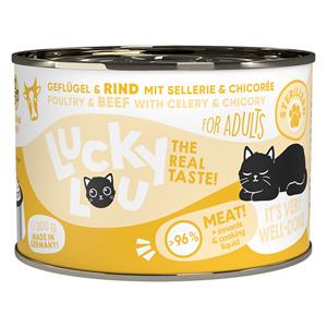 6x200g Lucky Lou Lifestage Gevogelte & Rundvlees Nat kattenvoer gesteriliseerd