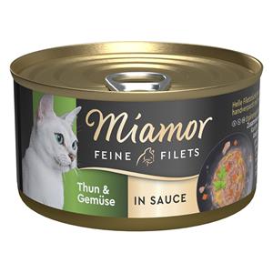 24x85g Miamor Fijne Filets in Saus Tonijn & groenten Nat Kattenvoer