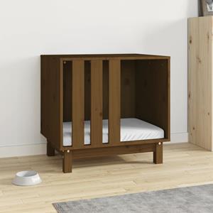 VidaXL Hondenhok 60x45x57 cm massief grenenhout honingbruin