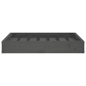 vidaxl Hondenmand 61,5x49x9 cm massief grenenhout grijs