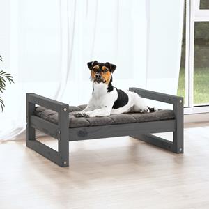 vidaxl Hondenmand 55,5x45,5x28 cm massief grenenhout grijs