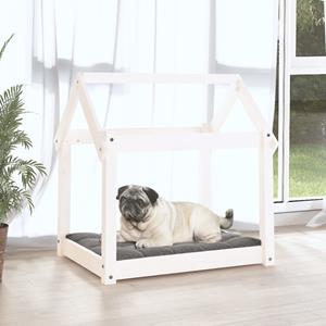 VidaXL Hondenbed 71x55x70 cm massief grenenhout wit