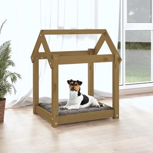 VidaXL Hondenmand 61x50x70 cm massief grenenhout honingbruin