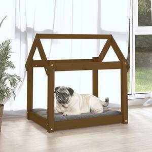 VidaXL Hondenmand 71x55x70 cm massief grenenhout honingbruin