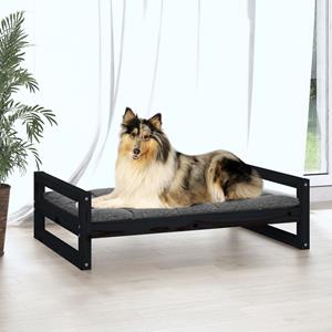 bonnevie Hundebett,Katzenbett Schwarz 95,5x65,5x28 cm Massivholz Kiefer vidaXL