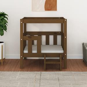 VidaXL Hondenmand 65,5x43x70 cm massief grenenhout honingbruin