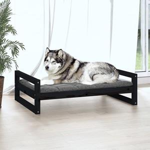 bonnevie Hundebett,Katzenbett Schwarz 105,5x75,5x28 cm Massivholz Kiefer vidaXL