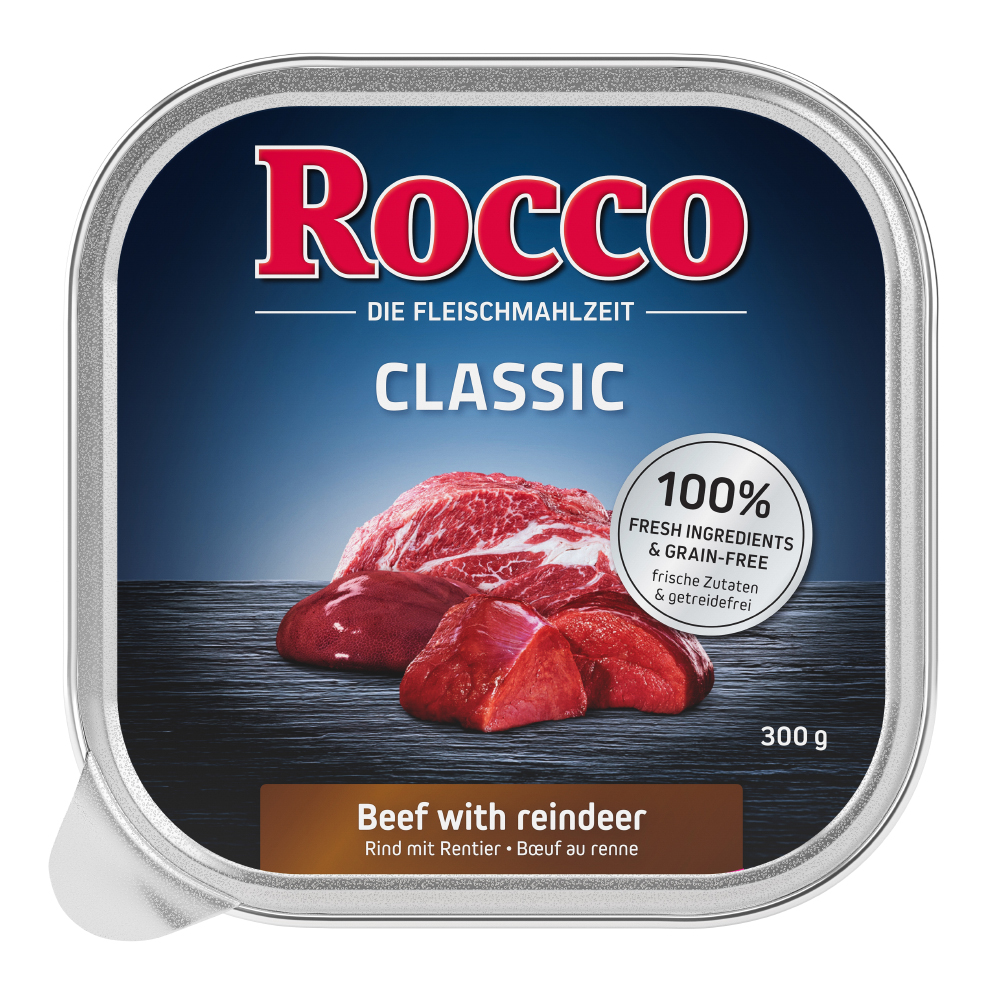 9x300g Rund met Rendier Rocco Hondenvoer Nat