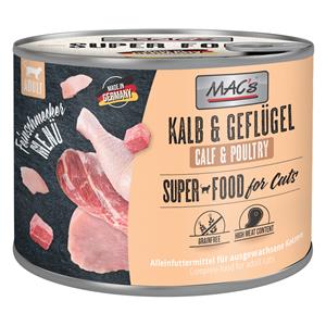 Voordeelpakket MAC's Cat Fijnproever 24 x 200 g Kattenvoer - Kalf & Gevogelte