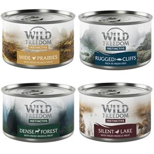 6 x 140 g Wild Freedom Instinctive Misty Mountains - Gemengd pakket Katten Natvoer
