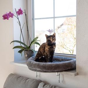 Kerbl Katten vensterbankmand grijs