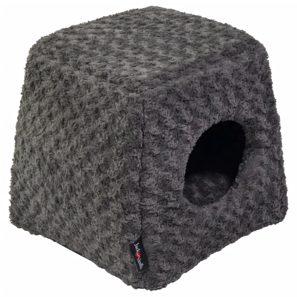 Jack And Vanilla huisdierengrot softy s 40x40x39 cm rosette grijs