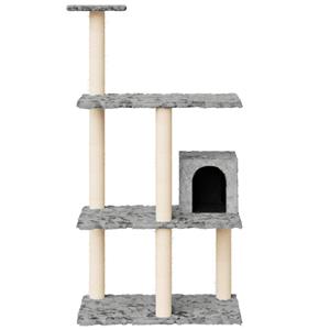 VidaXL Kattenmeubel met sisal krabpalen 119 cm lichtgrijs